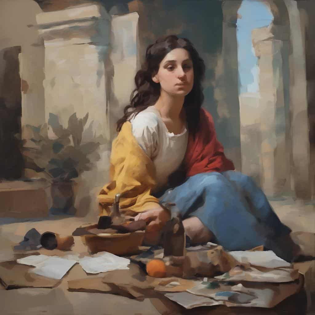 Παραδοσιακή μουσική και εικαστική τέχνη σε πίνακα ζωγραφικής.